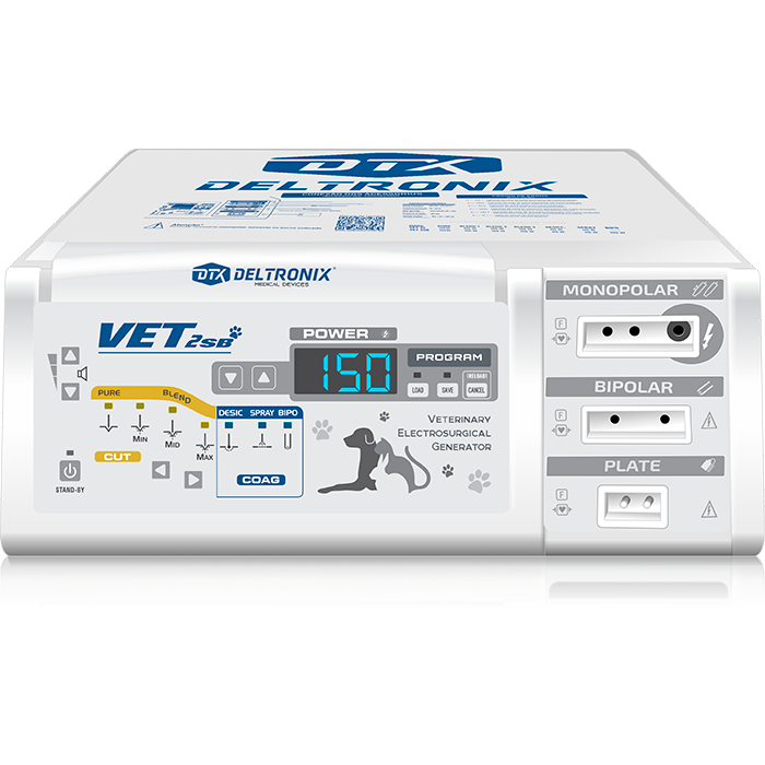 Unidad de electrocirugía veterinaria Deltronix VET 2SB de 150 W
