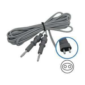 Cable bipolar Hergom 190-100 de 3 m con conector americano de 2 pines