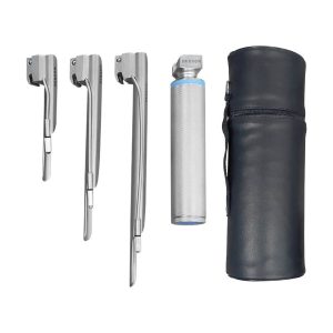 Estuche de laringoscopio Hergom Miller H2-124, 3 hojas, luz estándar