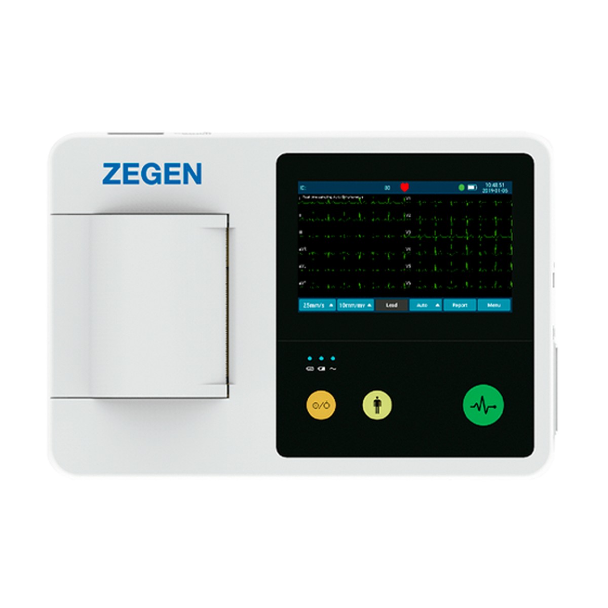 Electrocardiógrafo Zegen ZGN-30PRO con pantalla táctil