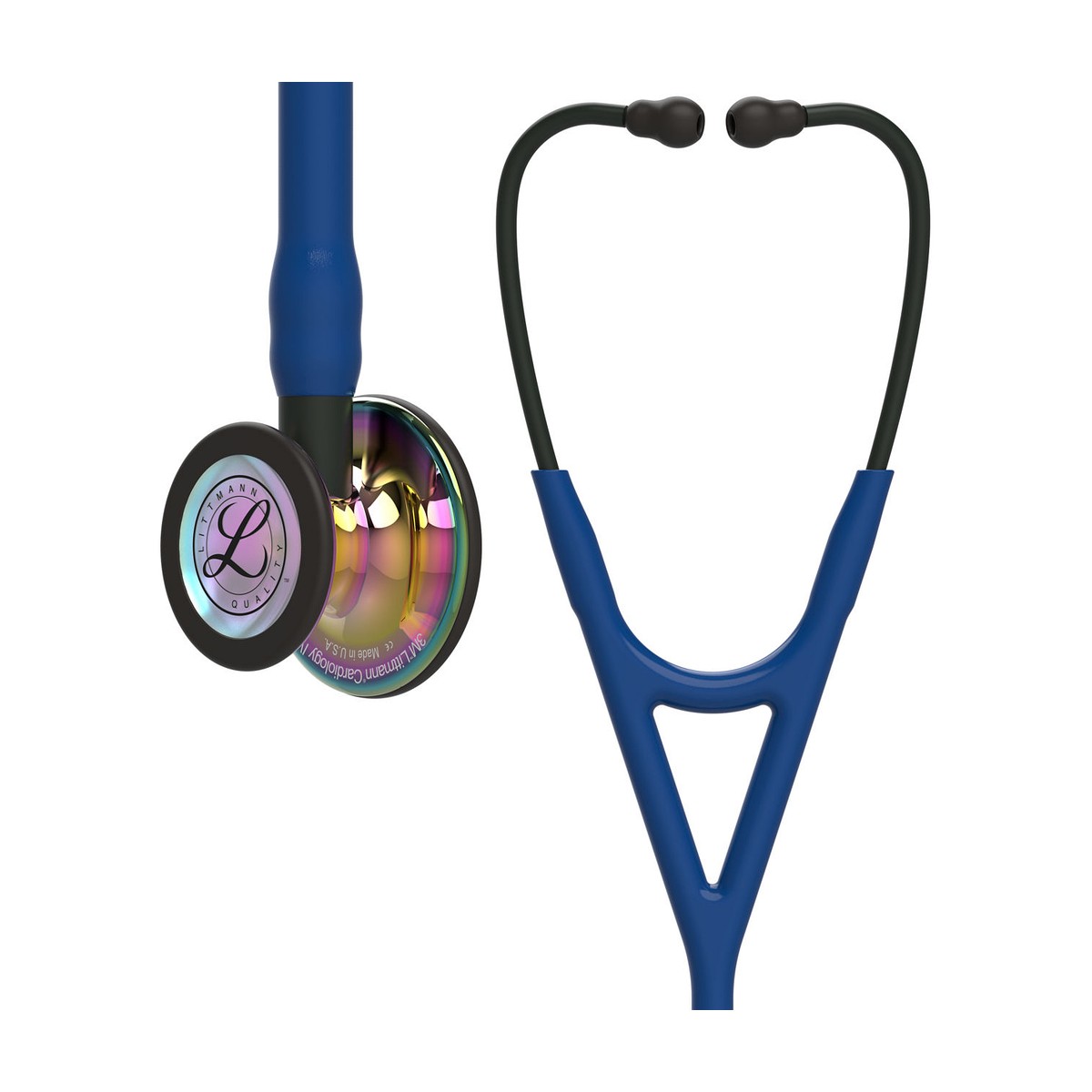 Estetoscopio Littmann Cardiology IV 6242 azul marino, acabado arcoíris