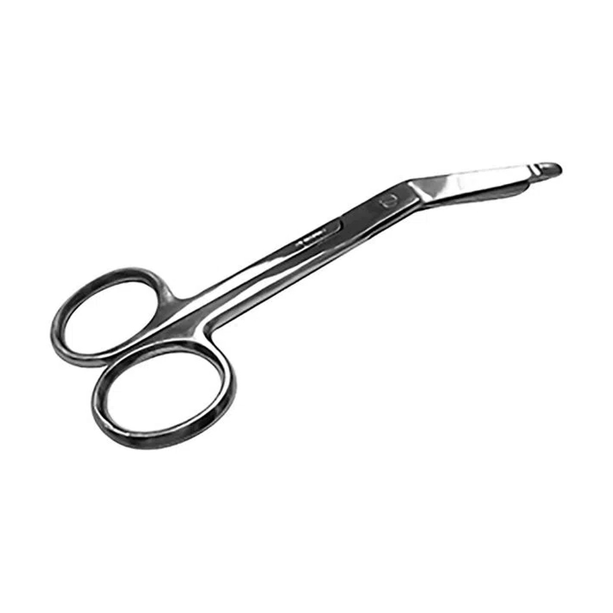 TIJERA LISTER 14 CM. CON BOTON DE PROTECCION EN UNA PUNTA. HOJAS ANGULADAS