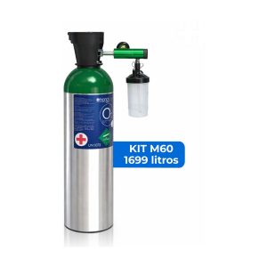 Kit de tanque de oxígeno vacío Handy M60 de 1,699 L con accesorios