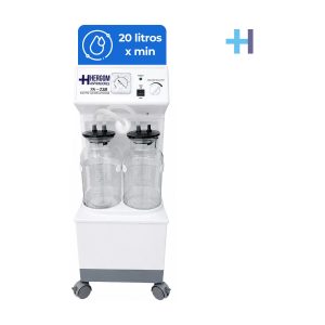 Aspirador quirúrgico Hergom 7A-23B con dos frascos de 2500 mL