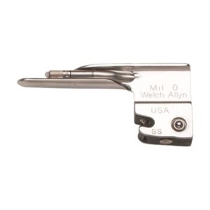 Hoja de laringoscopio Welch Allyn Miller #0, luz estándar con bombillo · 68040