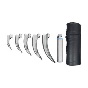 Estuche de laringoscopio Hergom Macintosh H2-126, 5 hojas, luz estándar