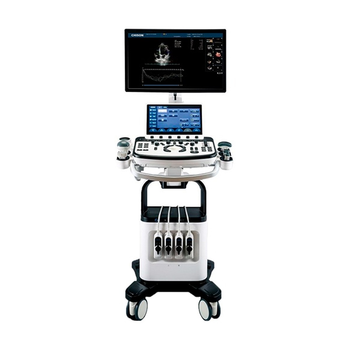 Ultrasonido CHISON XBit 80 con 4 transductores: convexo, lineal, vaginal y volumétrico